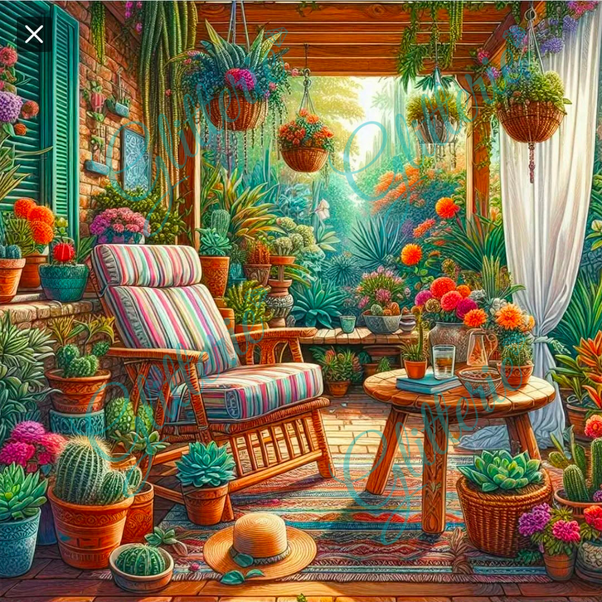 Broderie Diamant - Coin exotique