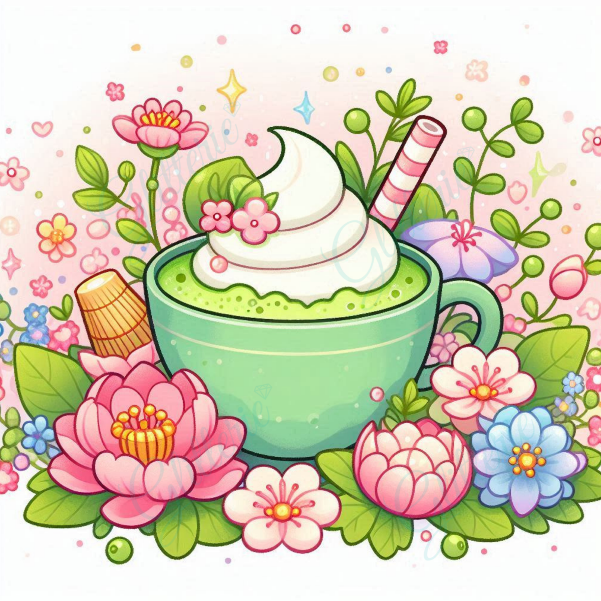 Broderie Diamant - Matcha émeraude - Glitterie