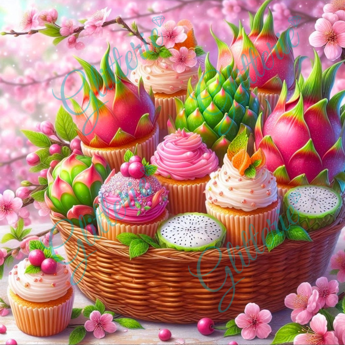 Broderie Diamant - Corbeille festive - Glitterie