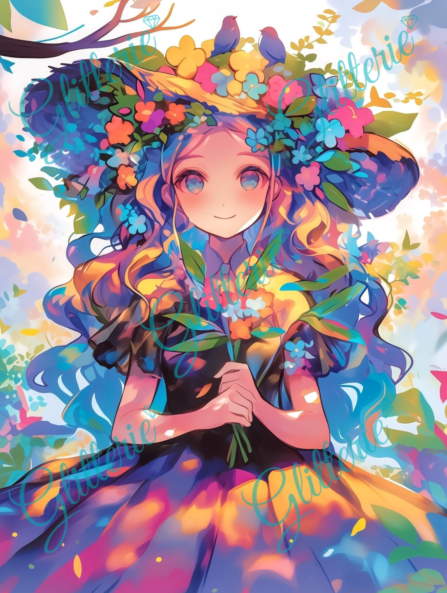 Broderie Diamant - Première floraison