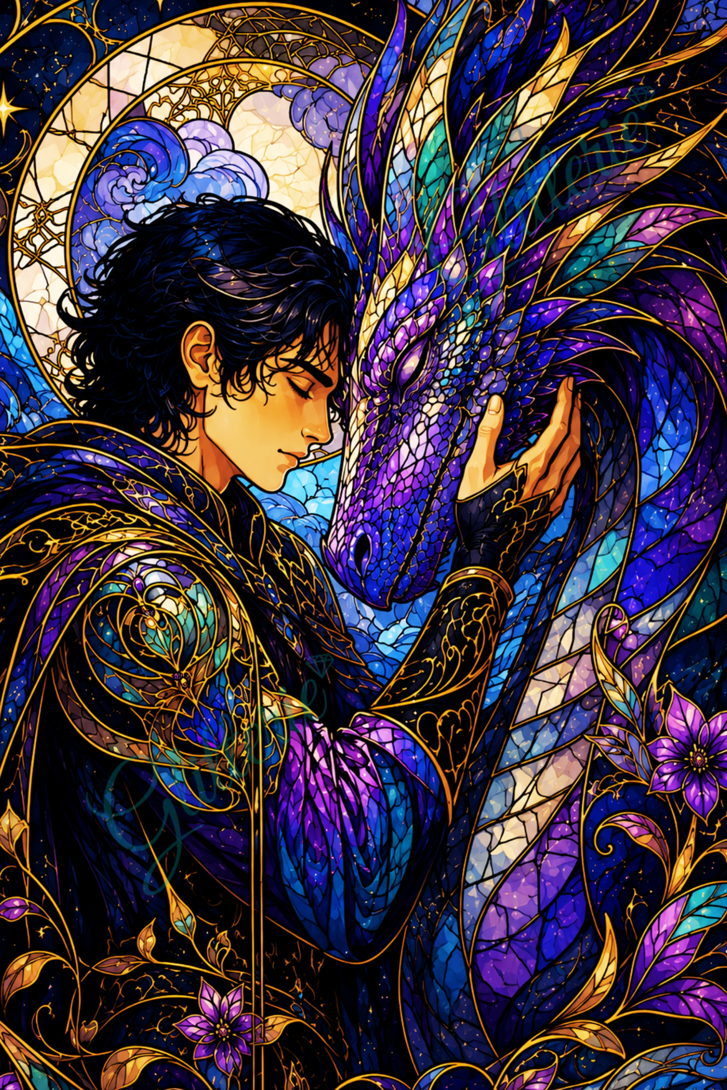 Broderie Diamant - Kael & le dragon de cristal
