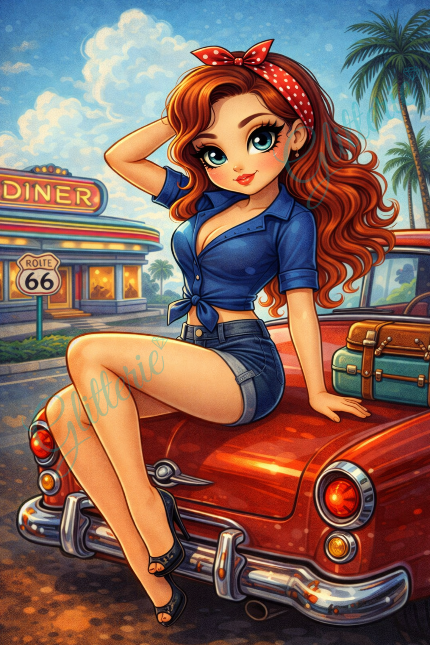 Broderie Diamant - Scarlett on the road