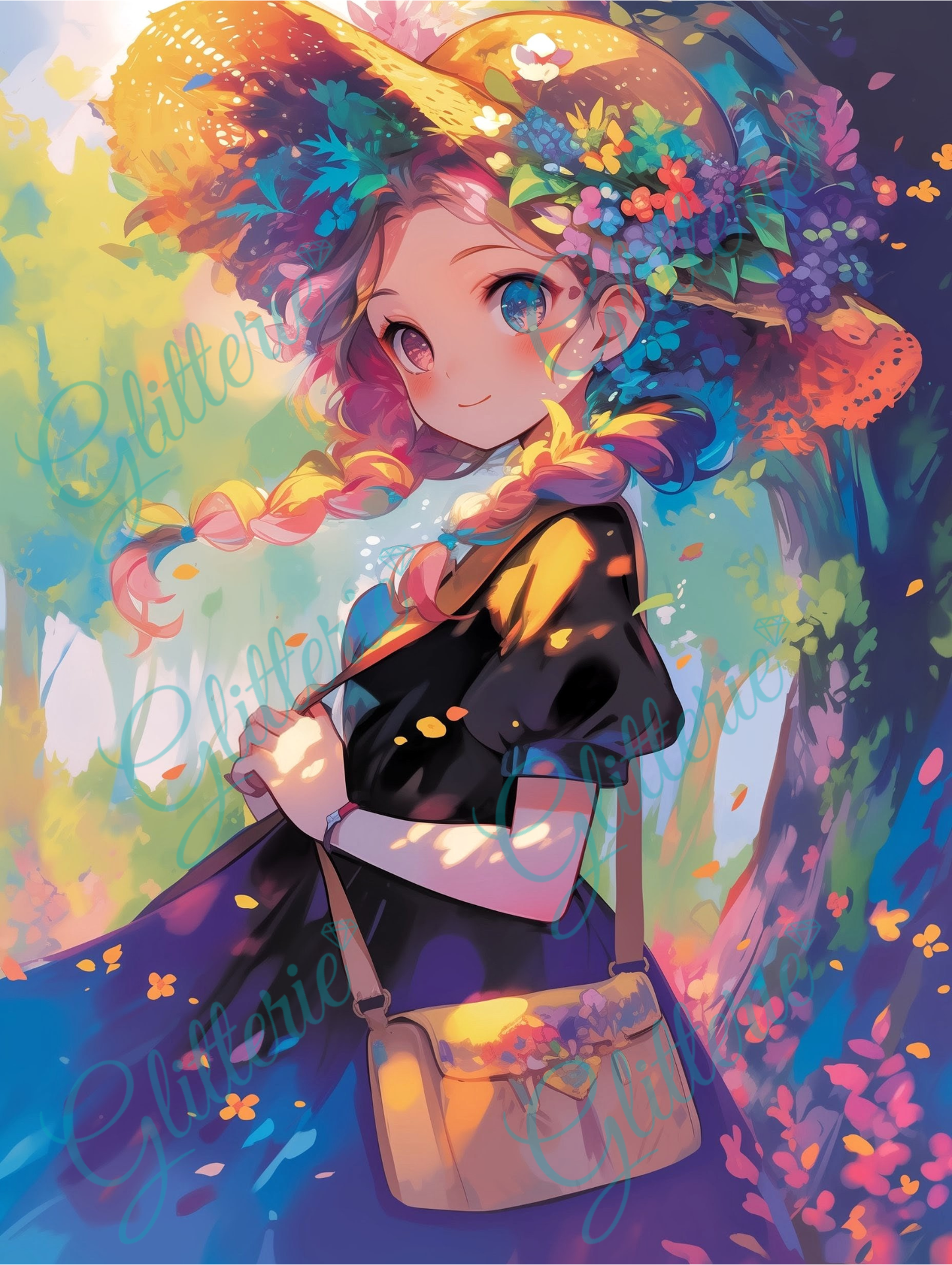 Broderie Diamant - Balade florale