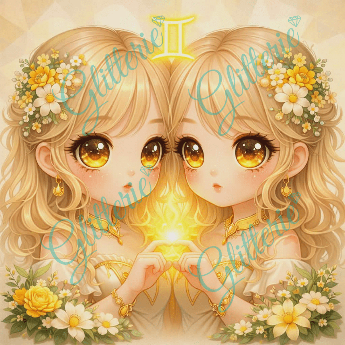 Broderie Diamant - Gémeaux - Glitterie