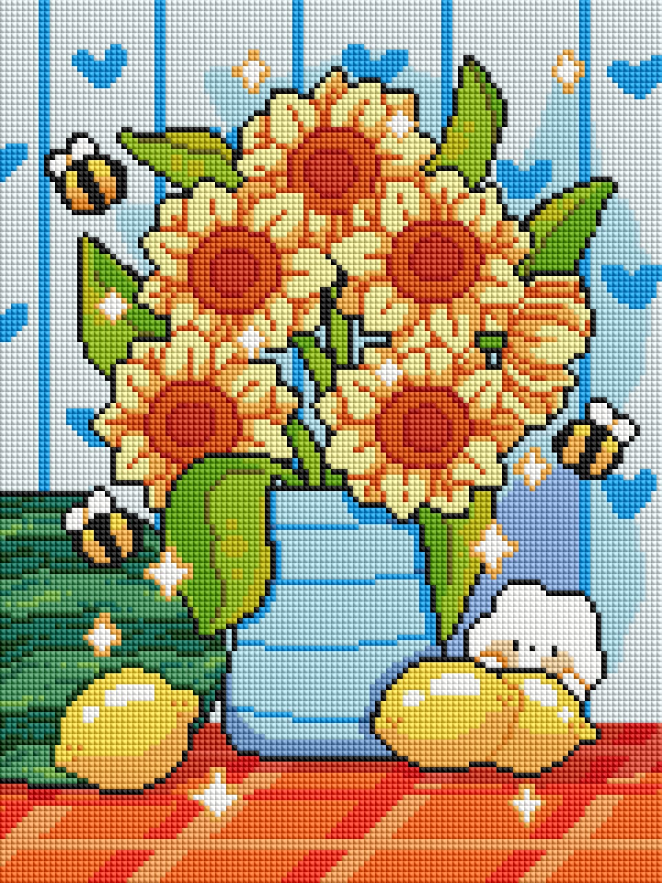 Broderie Diamant - Sunflowers and lemons - Glitterie