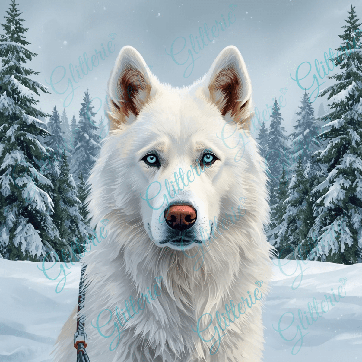 Broderie Diamant - Mimi le husky - Glitterie