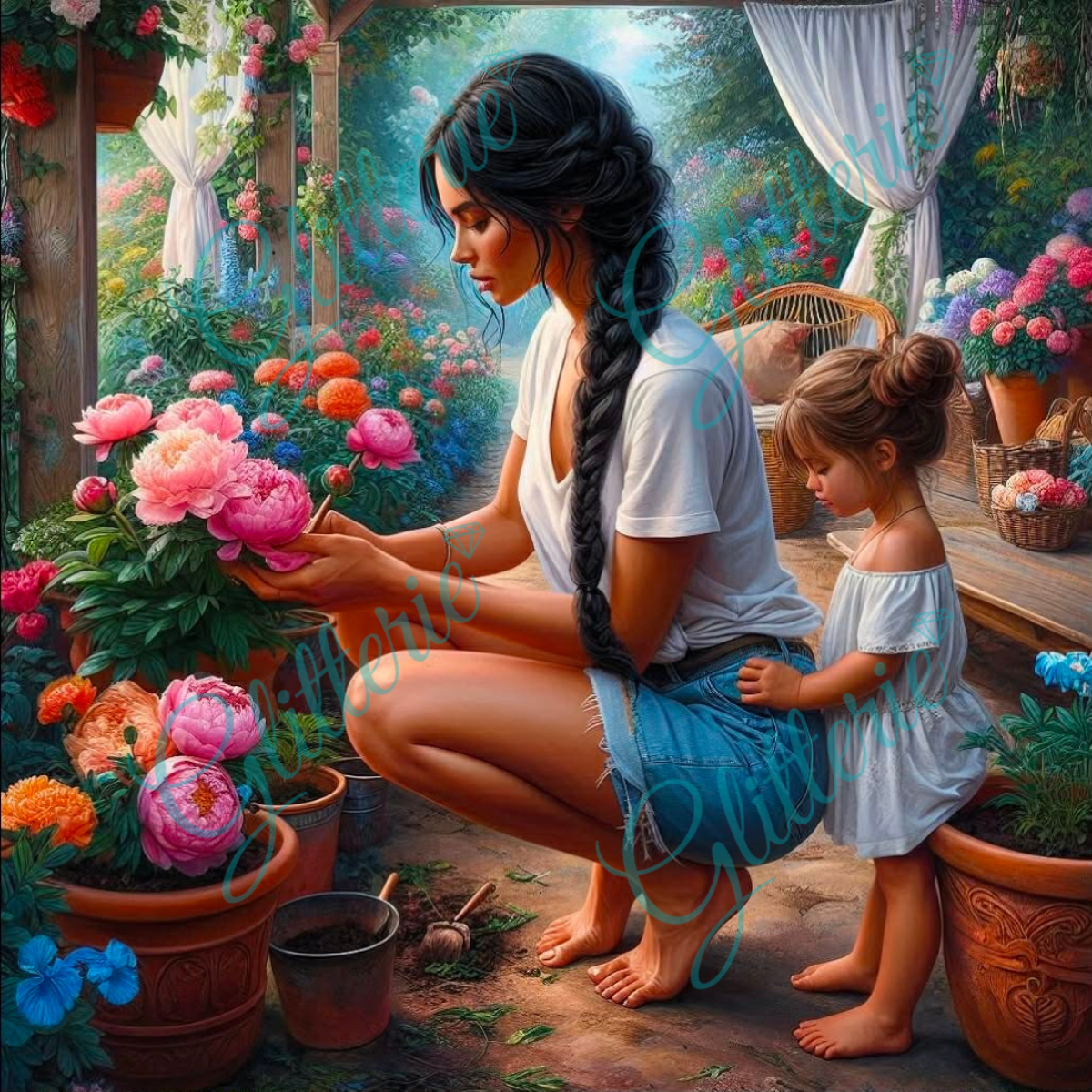 Broderie Diamant - Jardinage avec choupinette