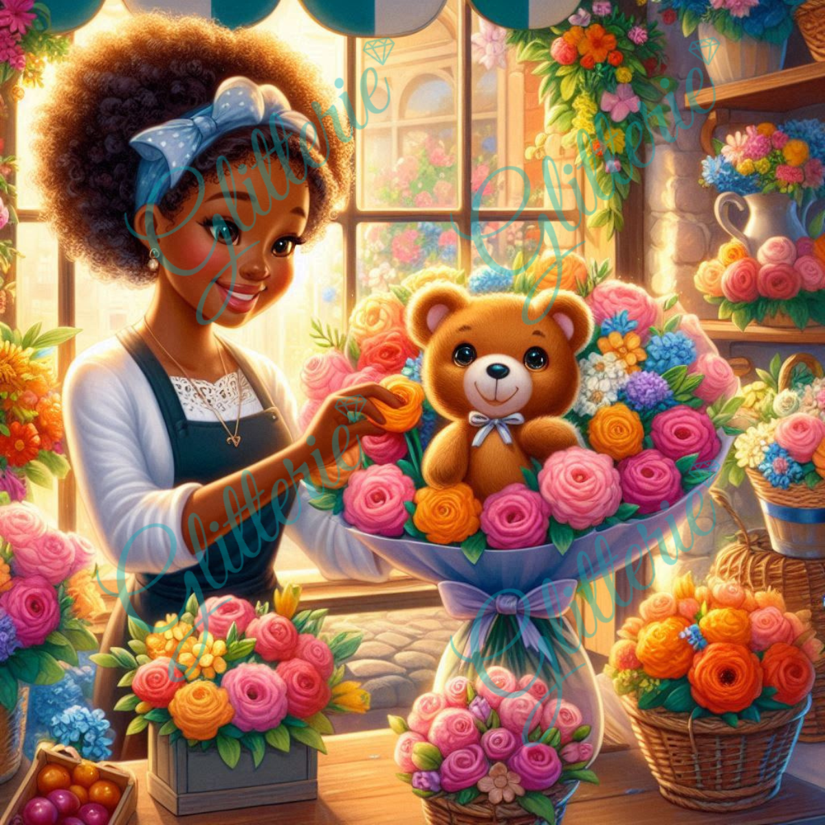 Broderie Diamant - Les fleurs de Mirabelle