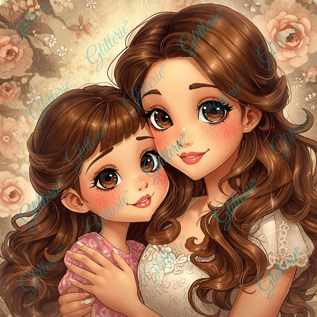 Broderie Diamant - Le cœur de Maman - Glitterie