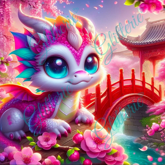 Broderie Diamant - Le dragon - Glitterie