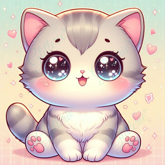 Broderie Diamant - Douceur de chat