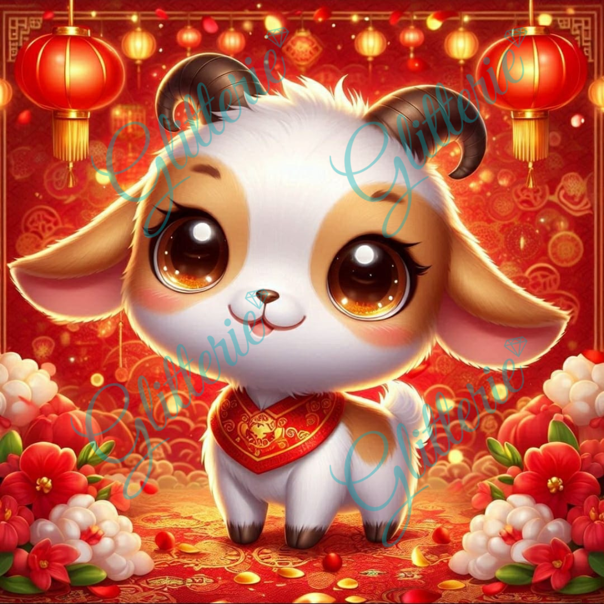 Broderie Diamant - La chèvre - Glitterie