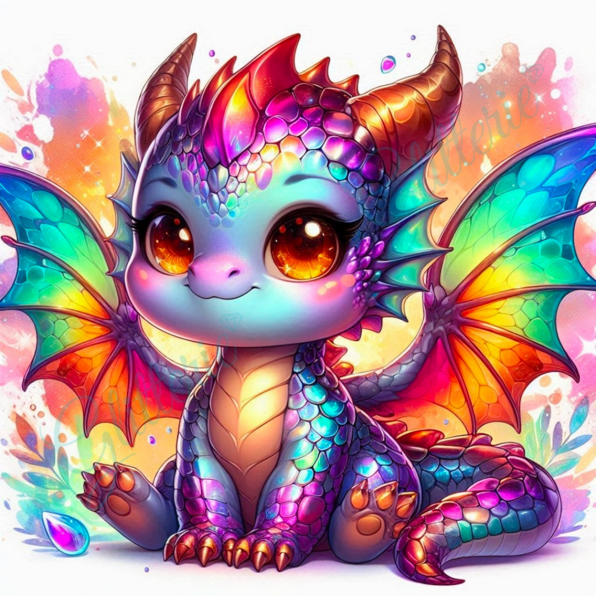 Broderie Diamant - Prisma, le Dragon des Mille Éclats - Glitterie