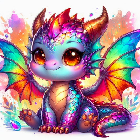 Broderie Diamant - Prisma, le Dragon des Mille Éclats - Glitterie