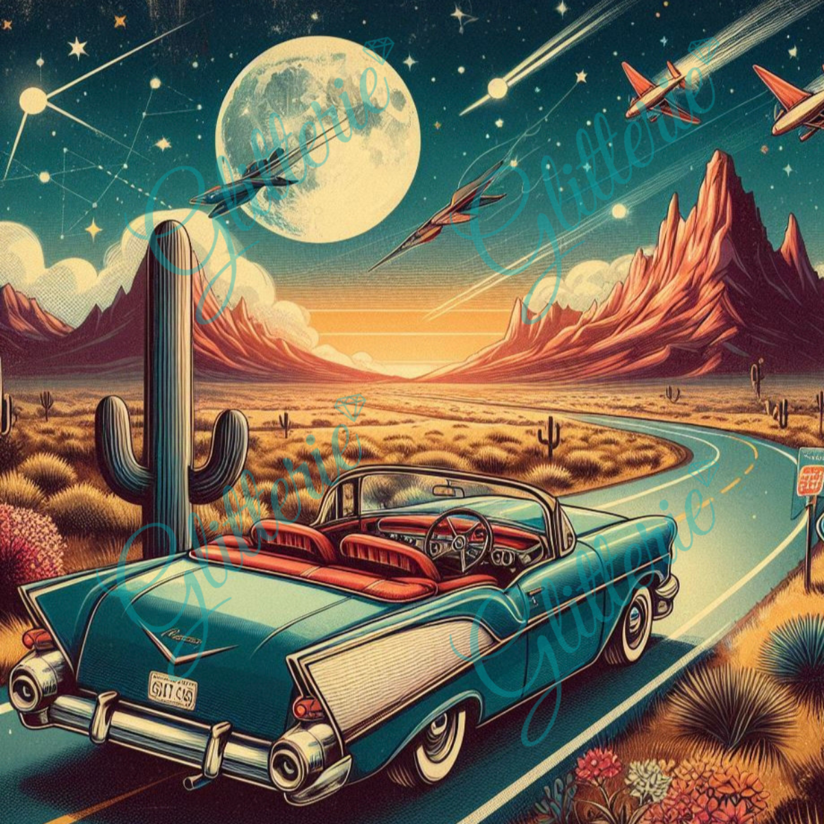 Broderie Diamant - Route mytique