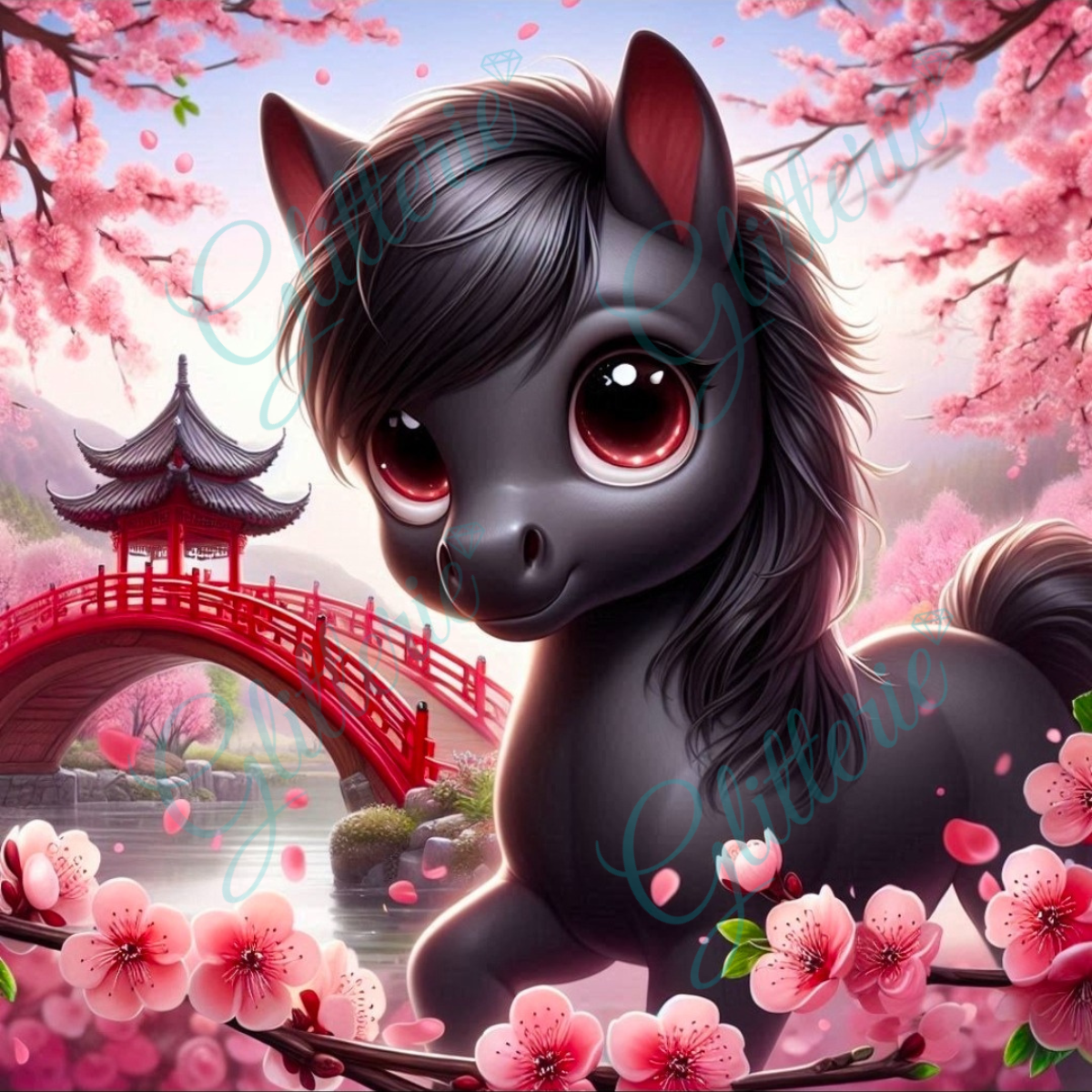 Broderie Diamant - Cheval de prospérité