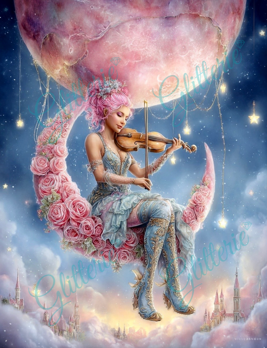 Broderie Diamant - Mélodie lunaire - Glitterie