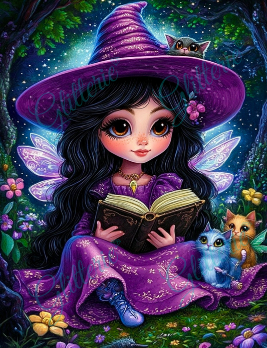 Broderie Diamant - La petite sorcière - Glitterie