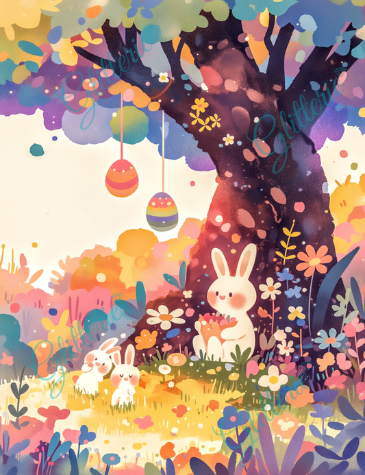 Broderie Diamant - Sous l'arbre de Pâques