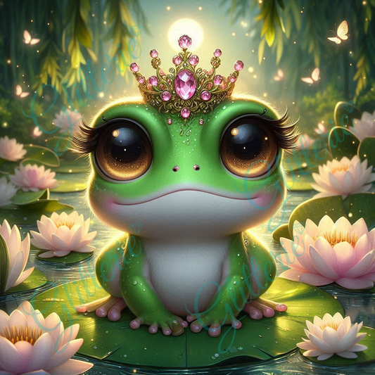 Broderie Diamant - La grenouille couronnée - Glitterie