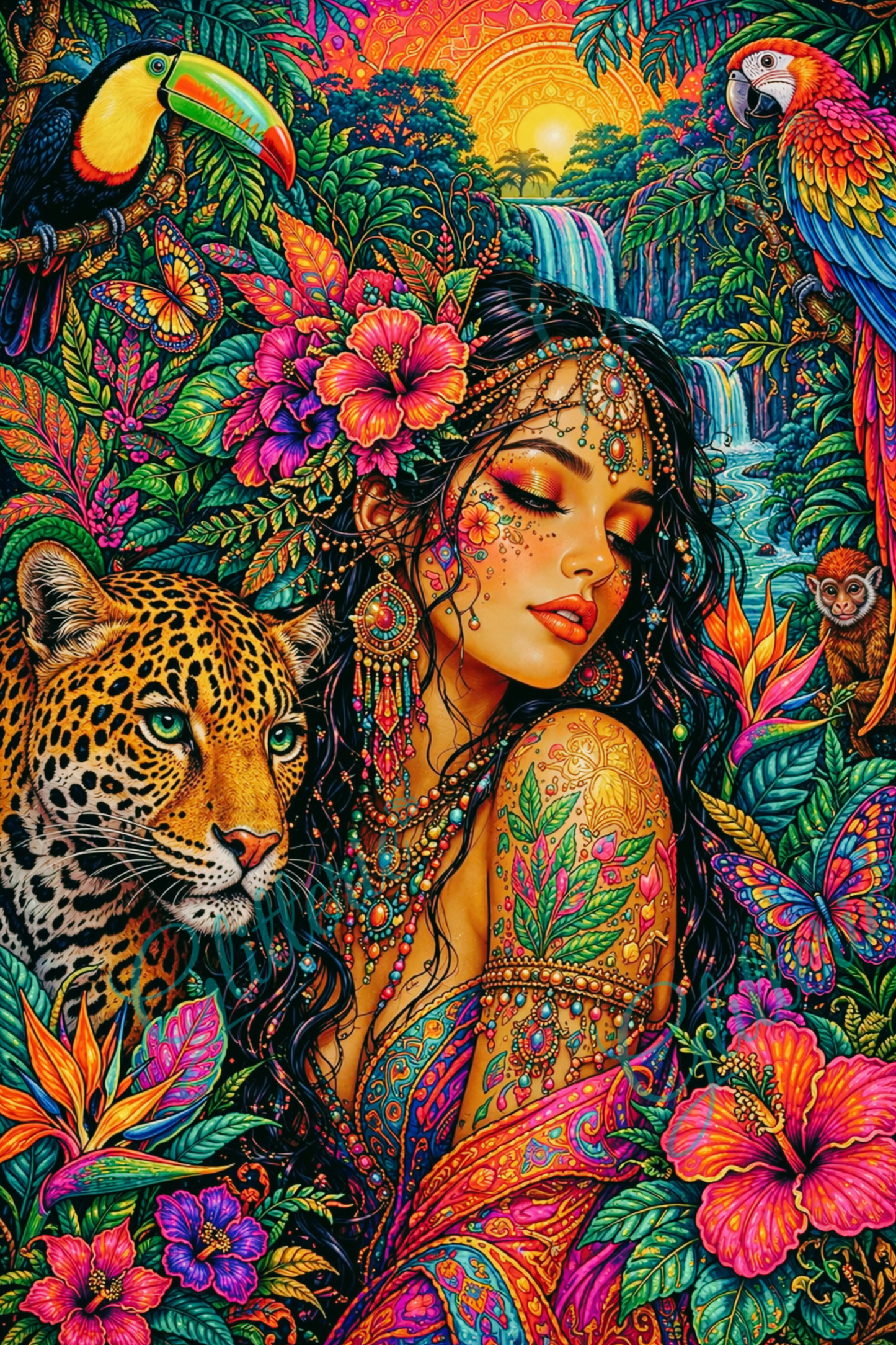 Broderie Diamant - Amara, Reine de la jungle