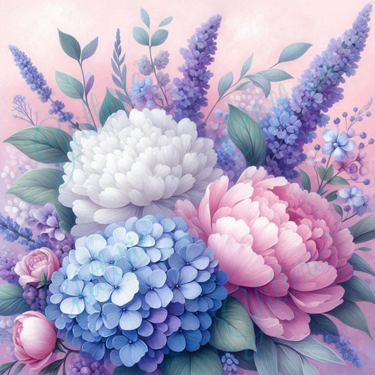 Broderie Diamant - Douceur florale - Glitterie