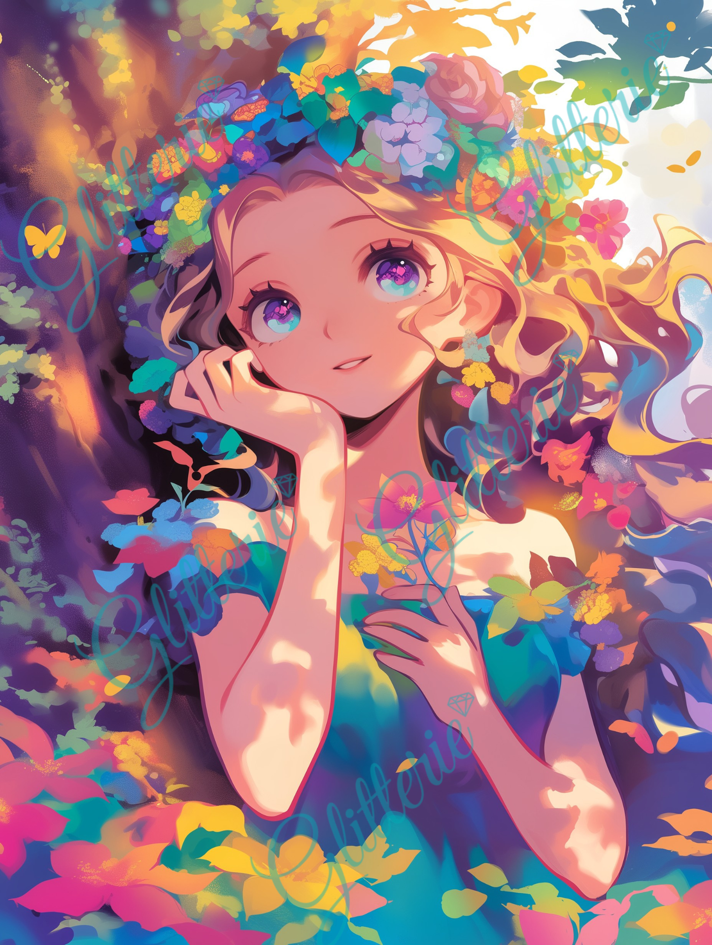 Broderie Diamant - Harmonie florale