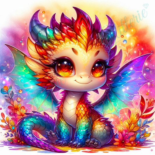 Broderie Diamant - Solaris, le Dragon de l'Aube Dorée - Glitterie