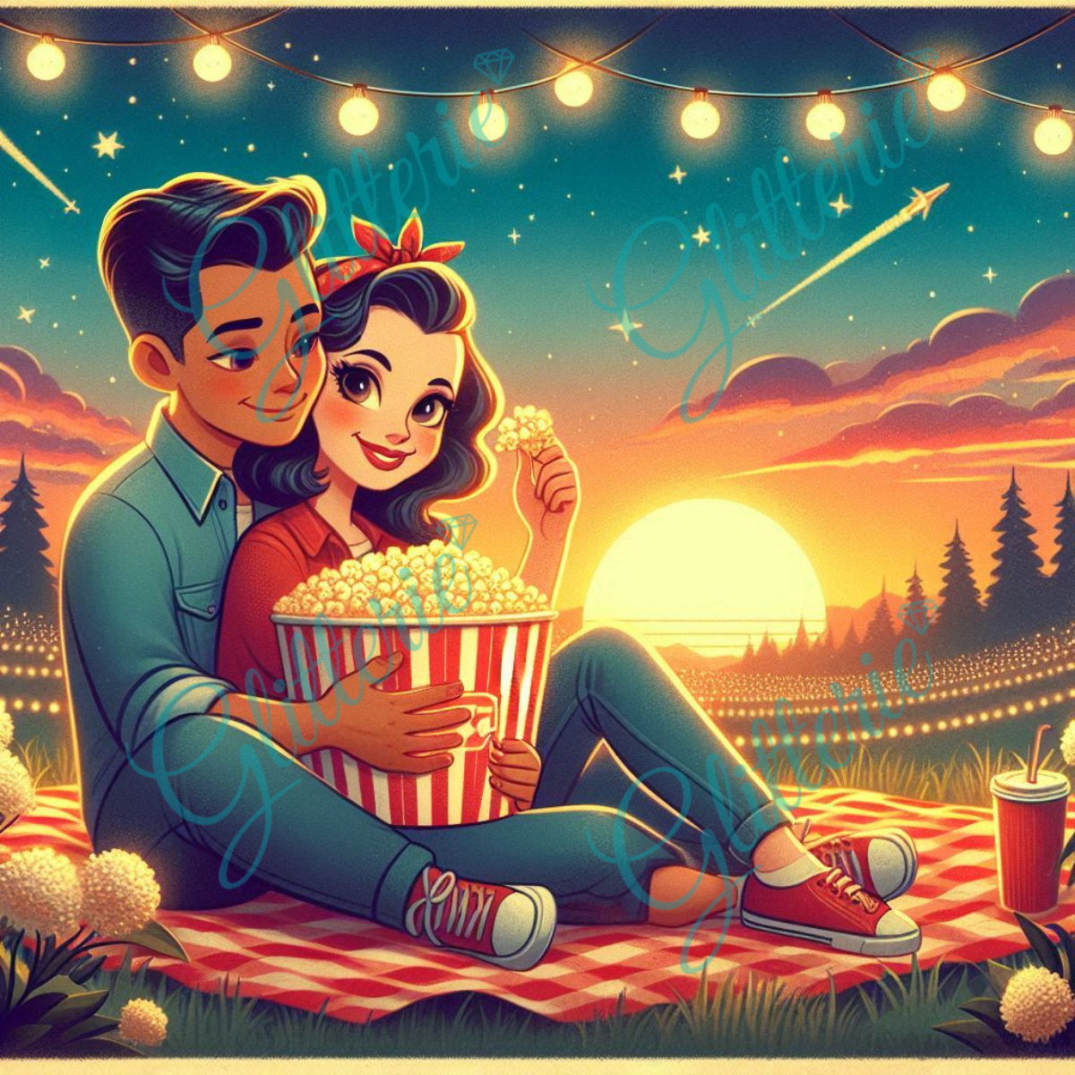 Broderie Diamant - Sunset - Glitterie