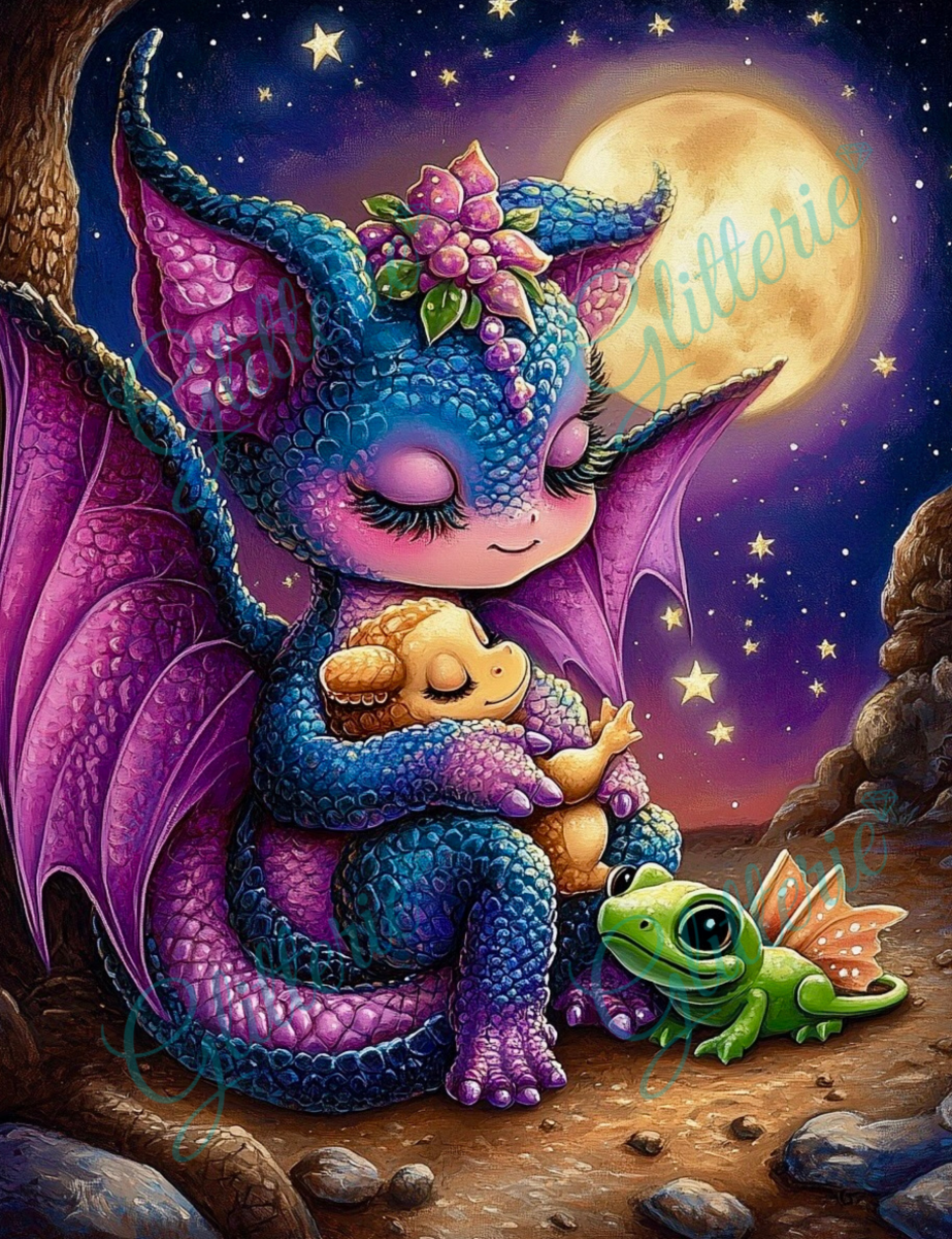 Broderie Diamant - Câlin sous les étoiles - Glitterie
