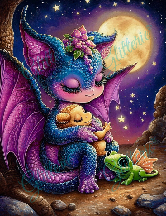 Broderie Diamant - Câlin sous les étoiles - Glitterie