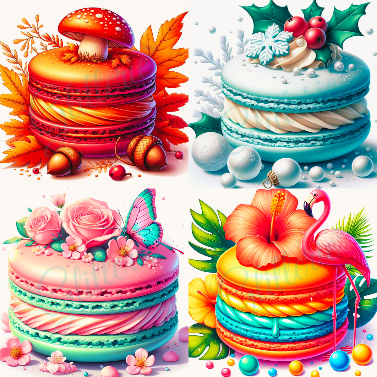 Medium Kit - Macarons aux 4 saisons - Glitterie