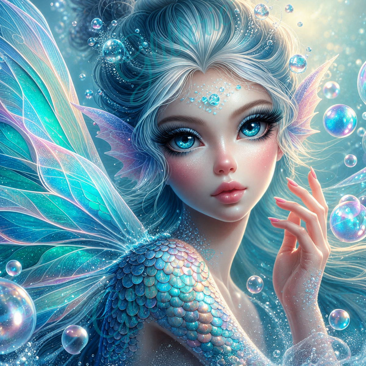 Broderie Diamant - La Reine des eaux cristallines - Glitterie