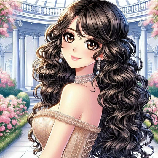 Broderie Diamant - Élégance en Fleur - Glitterie