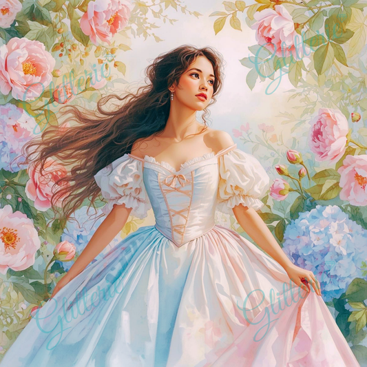 Broderie Diamant - La Rêveuse du jardin - Glitterie