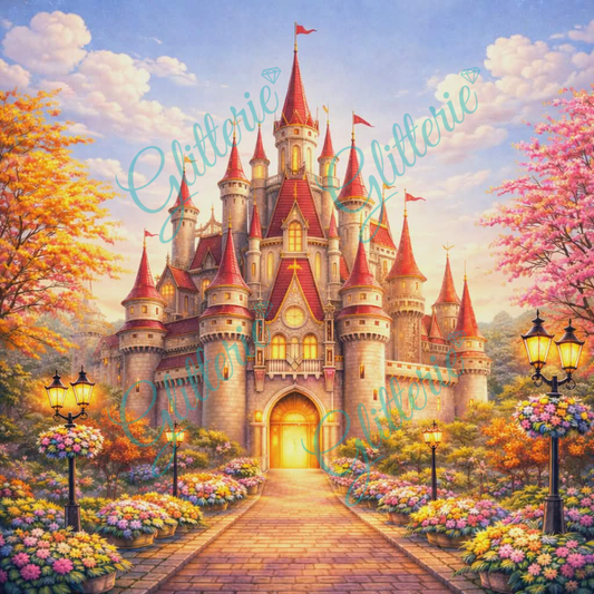 Broderie Diamant - Château d'automne - Glitterie