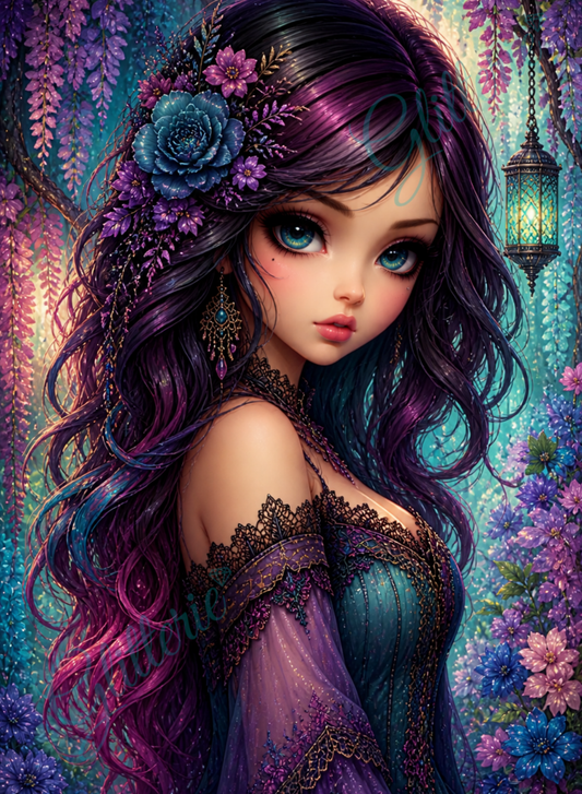 Broderie Diamant - Glycine enchanteresse - Glitterie