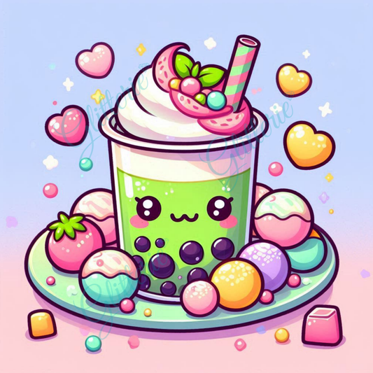 Broderie Diamant - Bubble tea mochi - Glitterie