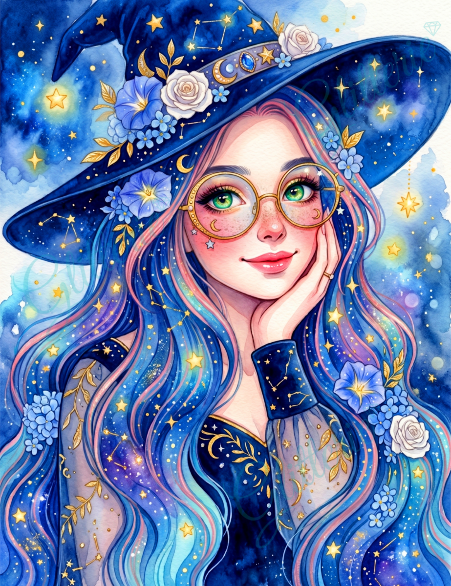 Broderie Diamant - Sorcière des constellations - Glitterie