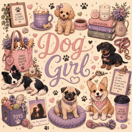 Broderie Diamant - Dog Girl - Glitterie