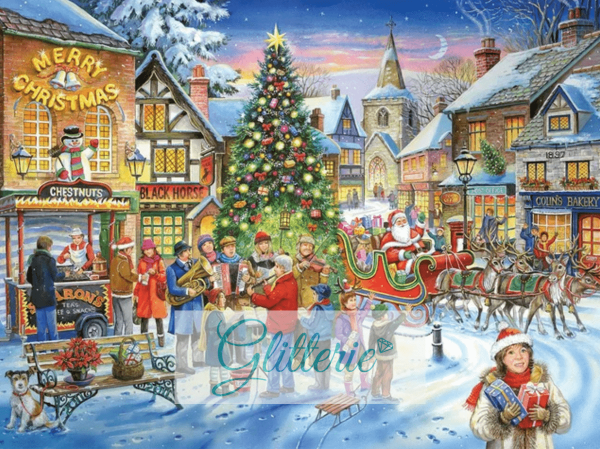 Broderie Diamant AB+ - Village de Noël - Glitterie
