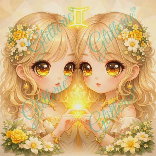 Broderie Diamant - Gémeaux