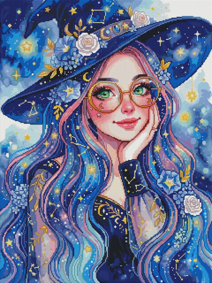 Broderie Diamant - Sorcière des constellations - Glitterie