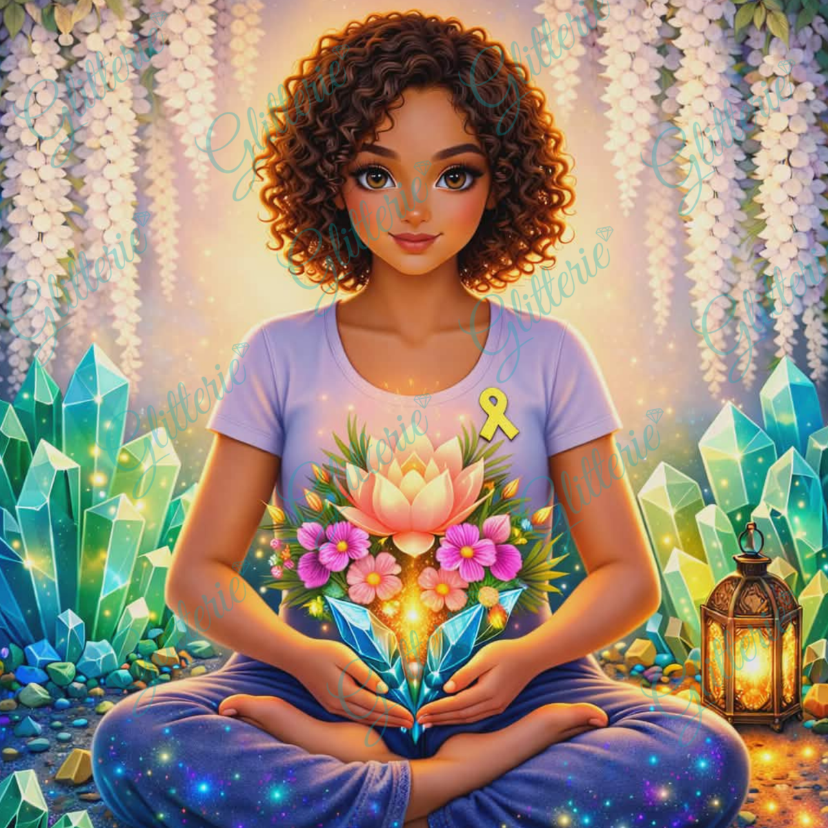 Broderie Diamant - Là où la douleur fleurit - Glitterie