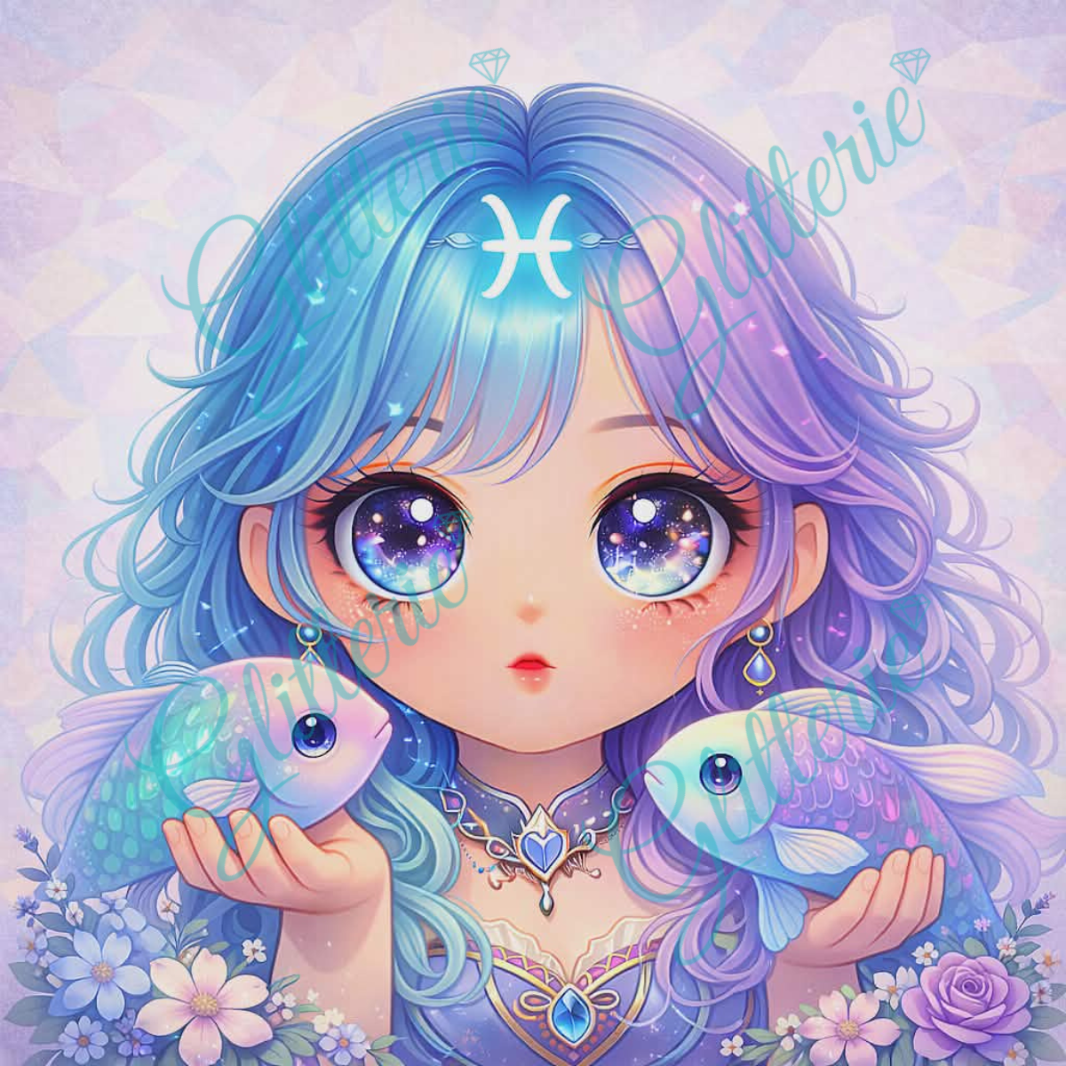 Broderie Diamant - Poissons - Glitterie