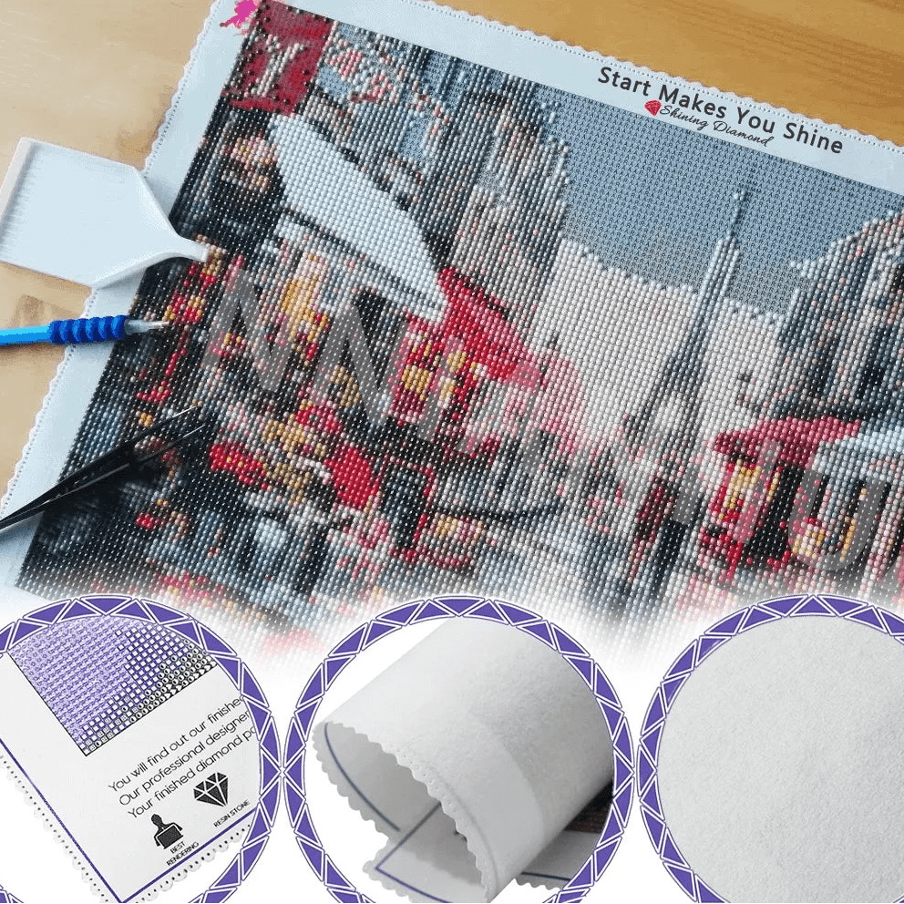 Broderie Diamant AB+ - Noël au Plaza - Glitterie