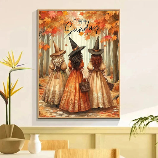 Broderie Diamant - Les trois sorcières