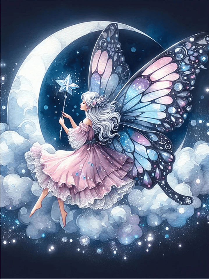 Broderie Diamant AB+ - La fée des songes - Glitterie