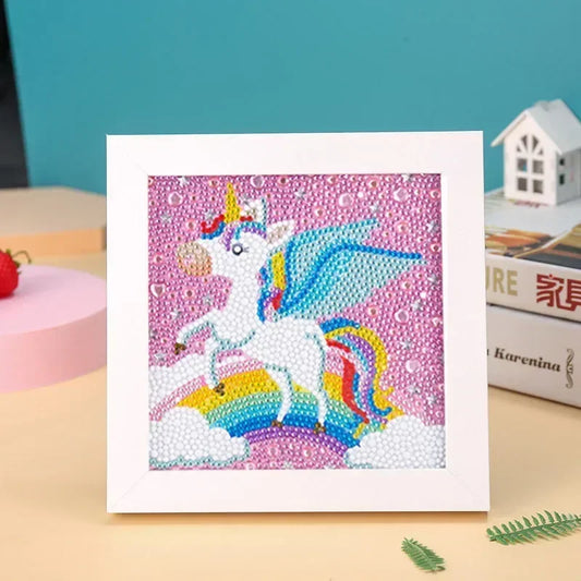 Broderie Diamant - Licorne avec arc-en-ciel