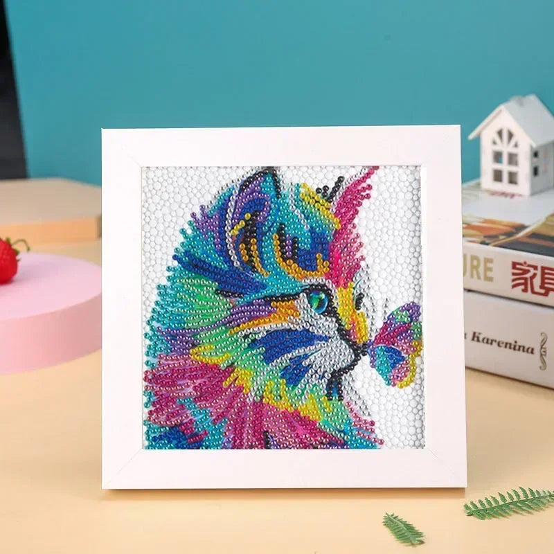 Broderie Diamant - Chat multicolor
